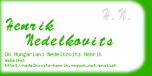 henrik nedelkovits business card